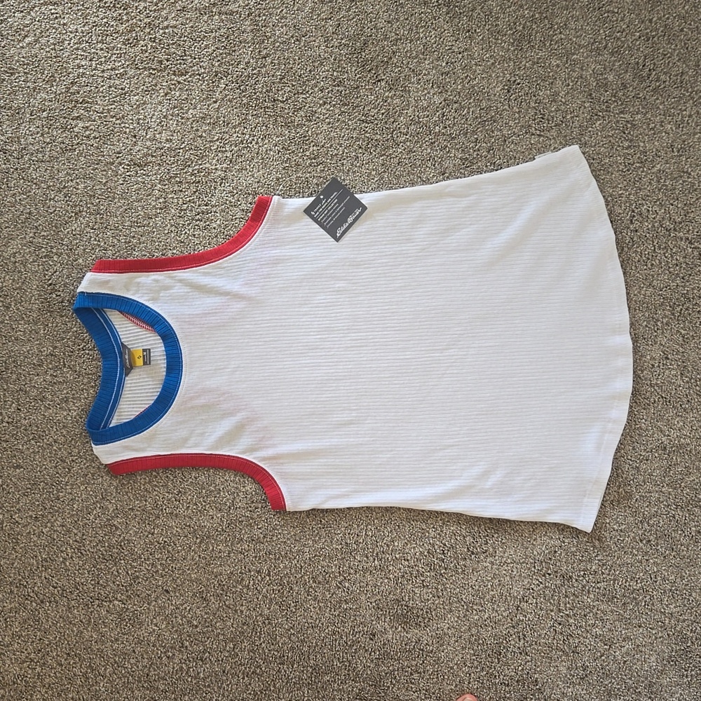 Eddie Bauer Travex Myriad Knit Raceeback Ringer Tank M